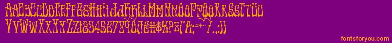 Instantzencond Font – Orange Fonts on Purple Background