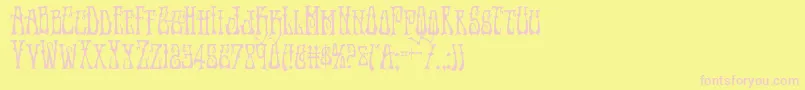 Instantzencond Font – Pink Fonts on Yellow Background