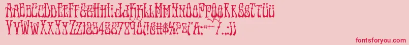 Instantzencond Font – Red Fonts on Pink Background