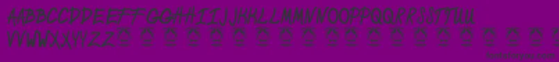 Czcionka CeriaCinta – czarne czcionki na fioletowym tle