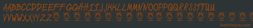 CeriaCinta Font – Brown Fonts on Black Background