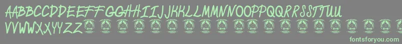 CeriaCinta Font – Green Fonts on Gray Background
