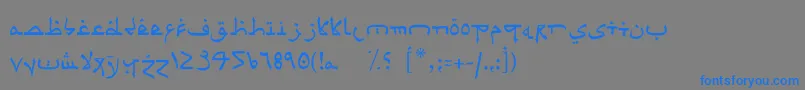 Psaudi5 Font – Blue Fonts on Gray Background