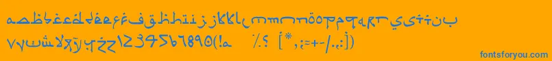 fuente Psaudi5 – Fuentes Azules Sobre Fondo Naranja