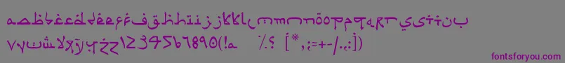 Psaudi5 Font – Purple Fonts on Gray Background