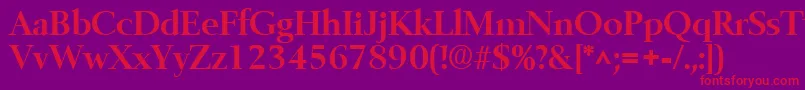 BelfastBold Font – Red Fonts on Purple Background