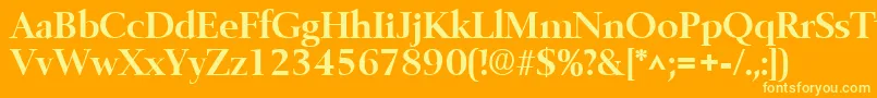 BelfastBold Font – Yellow Fonts on Orange Background