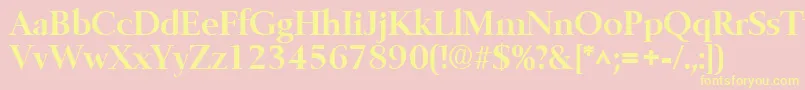 BelfastBold Font – Yellow Fonts on Pink Background