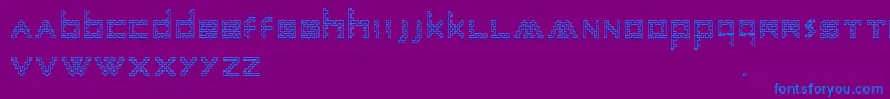 フォントAnneSans – 紫色の背景に青い文字