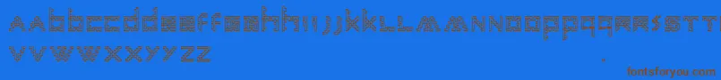 AnneSans Font – Brown Fonts on Blue Background