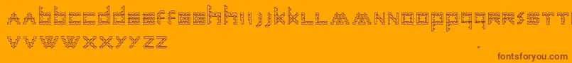 Шрифт AnneSans – коричневые шрифты на оранжевом фоне