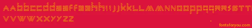 AnneSans Font – Orange Fonts on Red Background