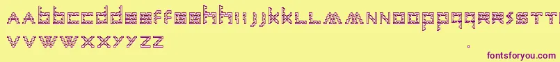 Шрифт AnneSans – фиолетовые шрифты на жёлтом фоне