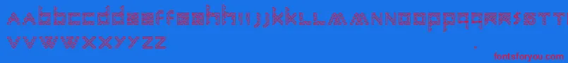 フォントAnneSans – 赤い文字の青い背景