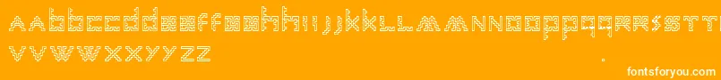 フォントAnneSans – オレンジの背景に白い文字