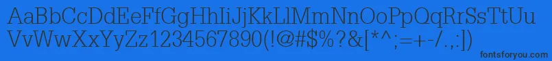 InstallationLightSsiLight Font – Black Fonts on Blue Background