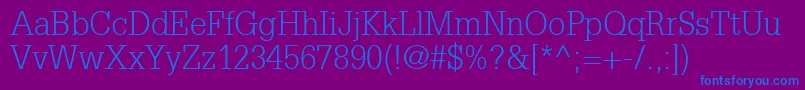 InstallationLightSsiLight Font – Blue Fonts on Purple Background