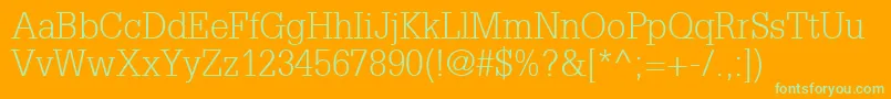 InstallationLightSsiLight Font – Green Fonts on Orange Background