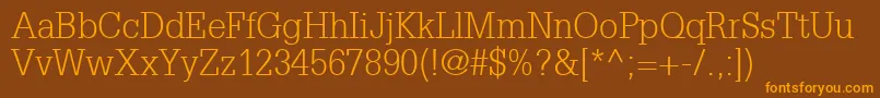 InstallationLightSsiLight Font – Orange Fonts on Brown Background