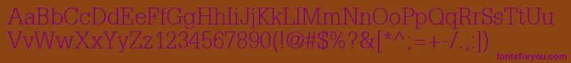 InstallationLightSsiLight Font – Purple Fonts on Brown Background