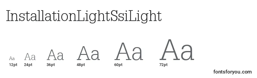 Размеры шрифта InstallationLightSsiLight