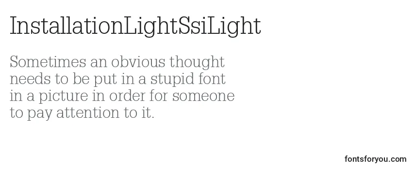 InstallationLightSsiLight Font