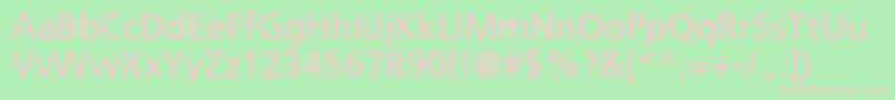 PfcatalogRegular Font – Pink Fonts on Green Background