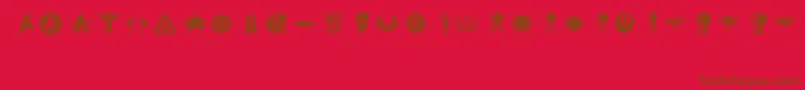 TrekSigns Font – Brown Fonts on Red Background