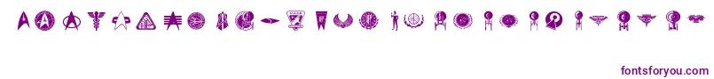 TrekSigns Font – Purple Fonts on White Background