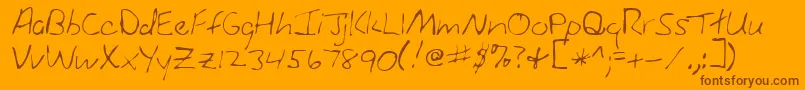 SueRegular Font – Brown Fonts on Orange Background
