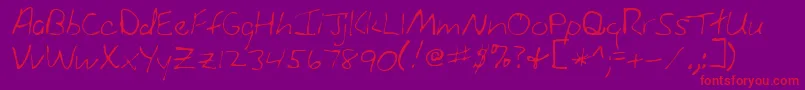 Шрифт SueRegular – красные шрифты на фиолетовом фоне