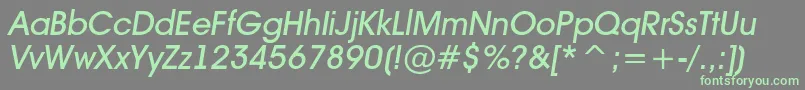AAvantetckMediumitalic-Schriftart – Grüne Schriften auf grauem Hintergrund
