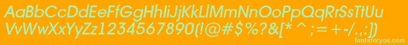 Шрифт AAvantetckMediumitalic – зелёные шрифты на оранжевом фоне