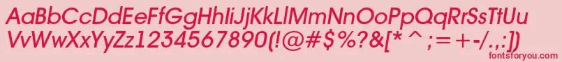 AAvantetckMediumitalic-Schriftart – Rote Schriften auf rosa Hintergrund
