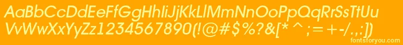 フォントAAvantetckMediumitalic – オレンジの背景に黄色の文字