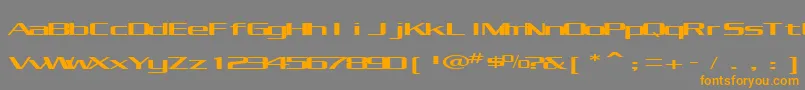 KubraCondensed Font – Orange Fonts on Gray Background