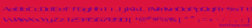 KubraCondensed Font – Purple Fonts on Red Background