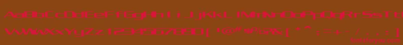 KubraCondensed Font – Red Fonts on Brown Background