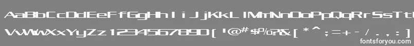 KubraCondensed Font – White Fonts on Gray Background