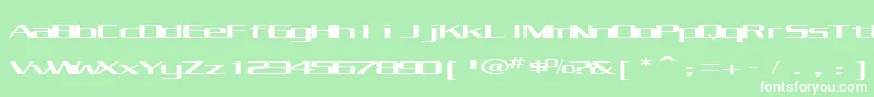 KubraCondensed-Schriftart – Weiße Schriften auf grünem Hintergrund