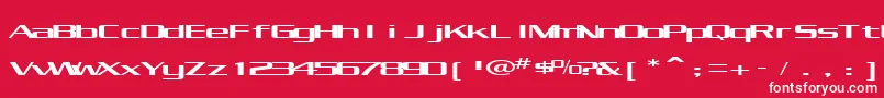 KubraCondensed Font – White Fonts on Red Background