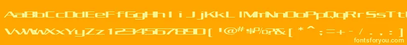 KubraCondensed Font – Yellow Fonts on Orange Background
