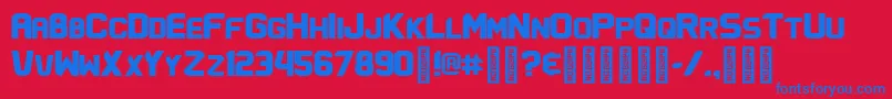 FlatwheatUpright Font – Blue Fonts on Red Background