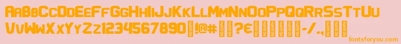 FlatwheatUpright Font – Orange Fonts on Pink Background