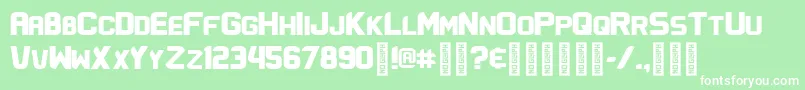 FlatwheatUpright Font – White Fonts on Green Background