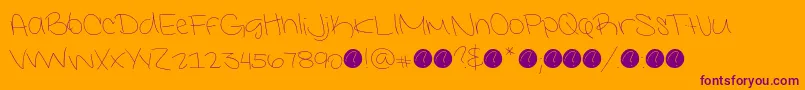 InterconnecteddemoLight Font – Purple Fonts on Orange Background