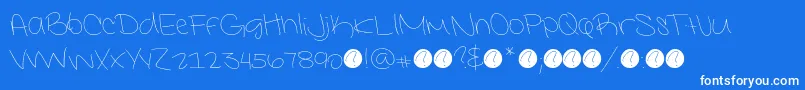 InterconnecteddemoLight-Schriftart – Weiße Schriften auf blauem Hintergrund
