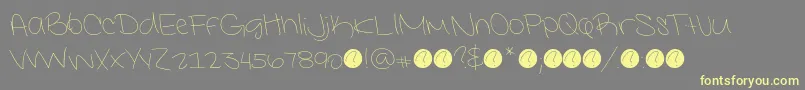 InterconnecteddemoLight Font – Yellow Fonts on Gray Background