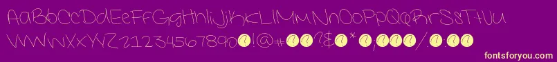 InterconnecteddemoLight Font – Yellow Fonts on Purple Background