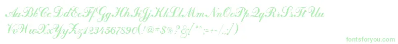 Calligraph Font – Green Fonts on White Background